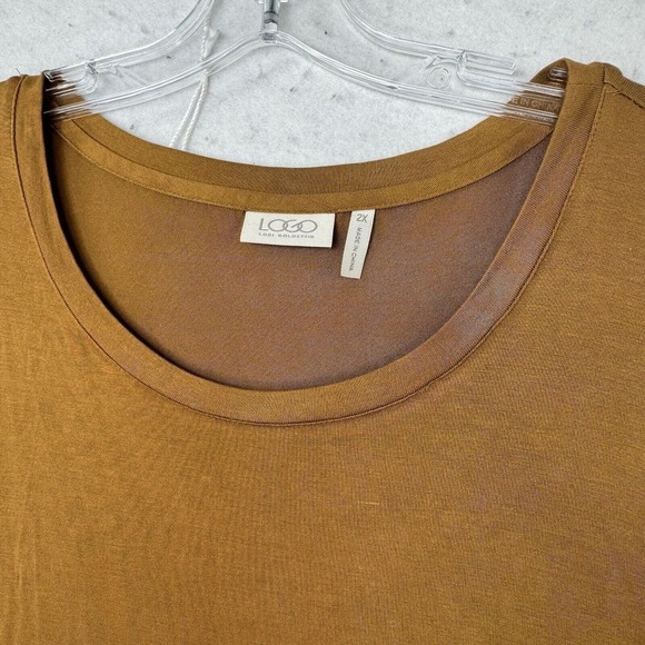 LOGO Lori Goldstein Soft Jersey Knit Women’s Plus Size 2X Tunic Top Side Slits - Picture 6 of 9